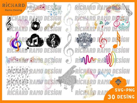 Music Notes SVG Guitar Note Svg Cut Files Cricut Clipart