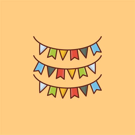 Bunting Vector Illustration On A Background Premium Quality Symbols