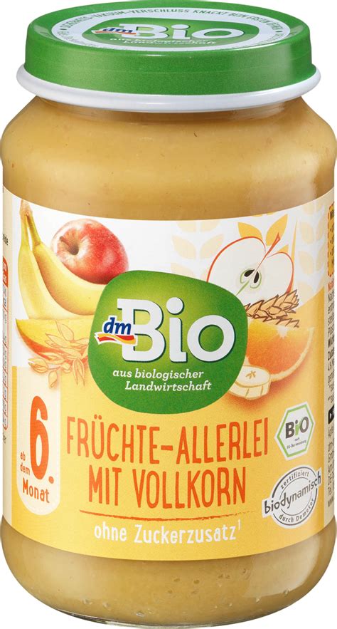 dmBio Frucht Getreide Früchte Allerlei mit Vollkorn ab dem 6 Monat