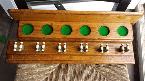 Antique oak snooker cue rack