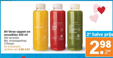 AH Verse Sappen En Smoothies 500 Ml Aanbieding Bij Albert Heijn