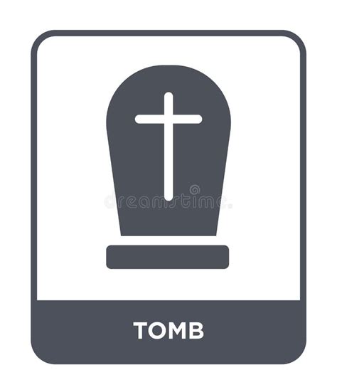 Christian Cemetery Icon in Trendy Design Style. Christian Cemetery Icon ...