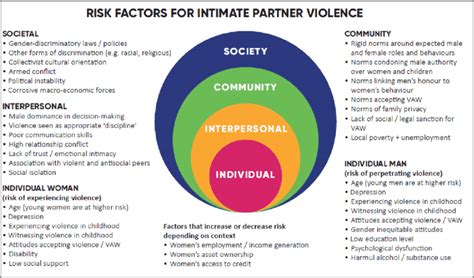 Socio Ecological Framework Depicting Contributing Factors Towards Ipv