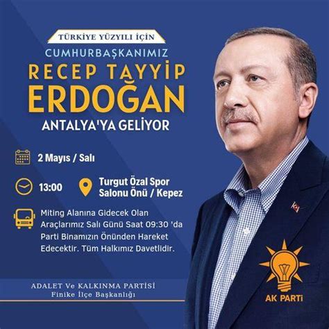 Cumhurbaşkanı Recep Tayyip Erdoğan 2 Mayıs da Antalya da Finike Haber