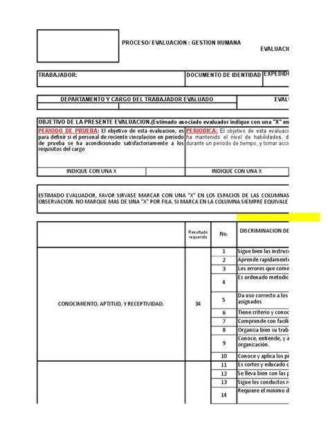 Modelo De Evaluacion De Desempeã±o Usan