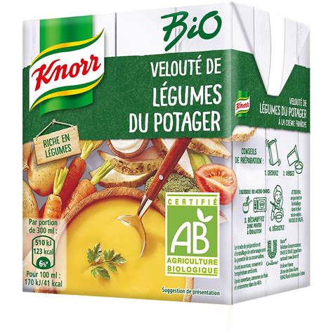 Knorr Soupe Bio Velout L Gumes Du Potager La Cr Me Fra Che