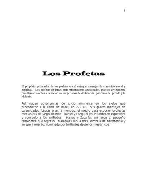 Pdf Folleto Los Profetas Mayores Y Menores Ultima Revision 2 Dokumentips