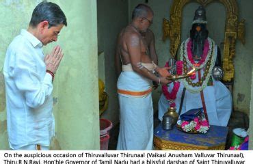 Honble Governor Of Tamil Nadu Visited Arulmigu Thiruvalluvar Temple In