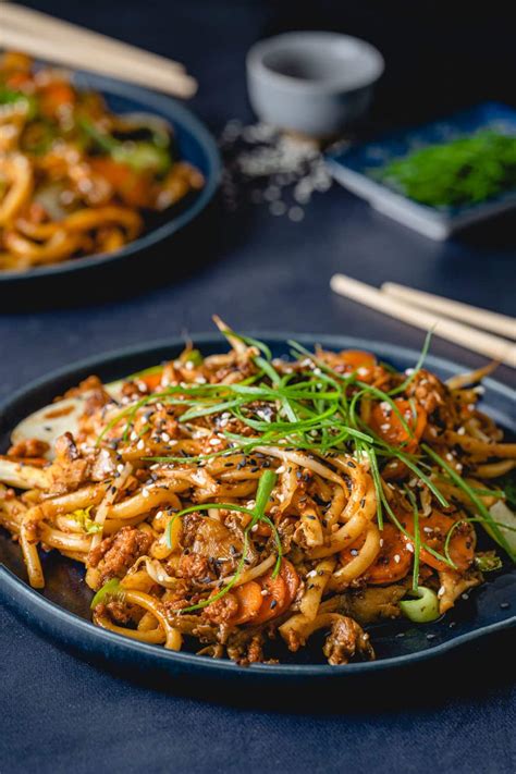 Yaki Udon Vegan Nouilles Saut Es Japonaises La Cuisine De G Raldine