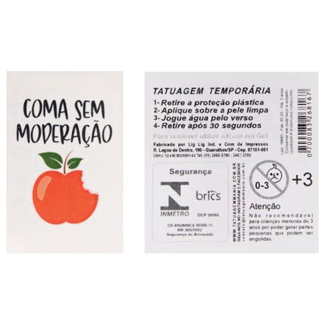 GEL TATUAGEM COMA SEM MODERAÇÃO 15ML Via Tentação Lingerie