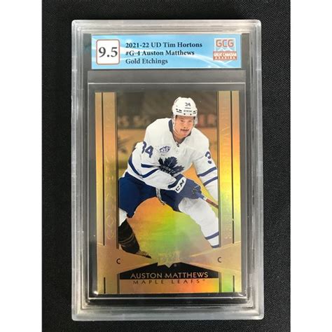 2021 22 Upper Deck Tim Hortons No G 4 Auston Matthews Gold Etchings