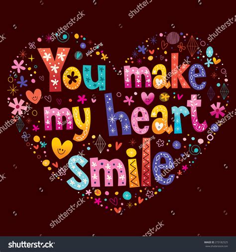 You Make My Heart Smile Stock Vector Royalty Free 273182525