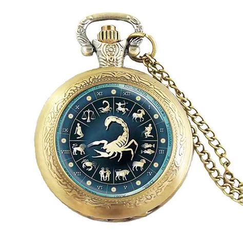 Glass Dome Necklace Scorpio Zodiac Mens Jewelry Astrological Sign