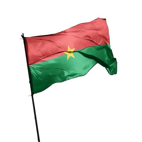 Bandera Burkina Faso Sobre Fondo Blanco Foto Premium