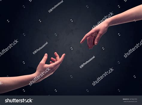 male hands reaching   stock photo edit