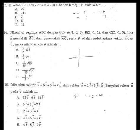 Pliss Bantu Jawab Kak Poin Untuk Tiga Soal Materi Vektor Matematika