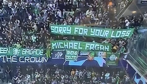 Celtic Fans Display Massive ‘f The Crown Banner As