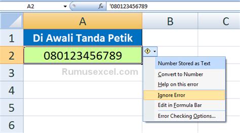 Cara Menampilkan Angka Nol Di Awal Pada Microsoft Excel Popy Happy