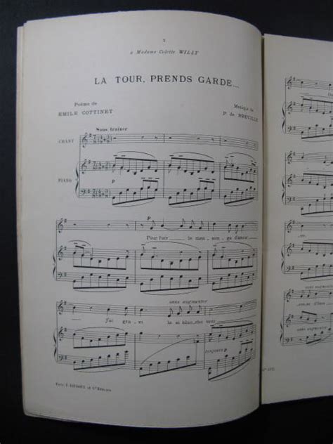 DE BRÉVILLE Pierre Sur les Chansons populaires françaises Chant Piano