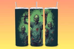 Scary Zombies Halloween Tumbler Wrap Graphic By Artisticwayco