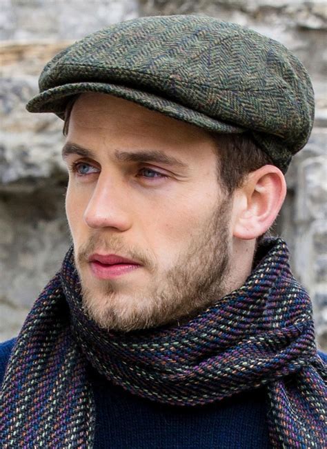 Quiet Man Mucros Kerry Cap Wool Tweed Irish Hat Green Col 27 Made In Ireland Irish Hat