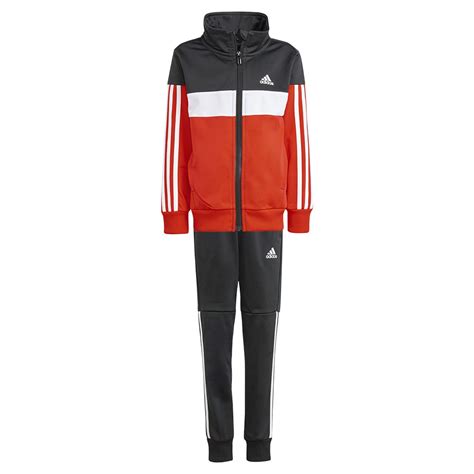 Adidas Tiberio 3 Stripes Colorblock Shiny Tracksuit Orange Dressinn