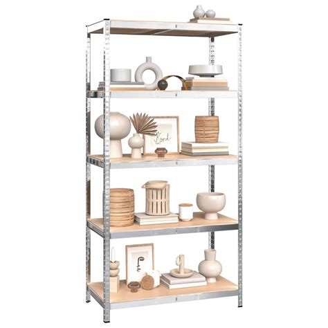 Set Di 4 Mensole Scaffali 5 Ripiani Scaffali Portaoggetti Librerie