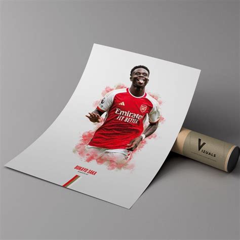 Bukayo Saka Poster Football Poster Soccer Poster Sports Poster