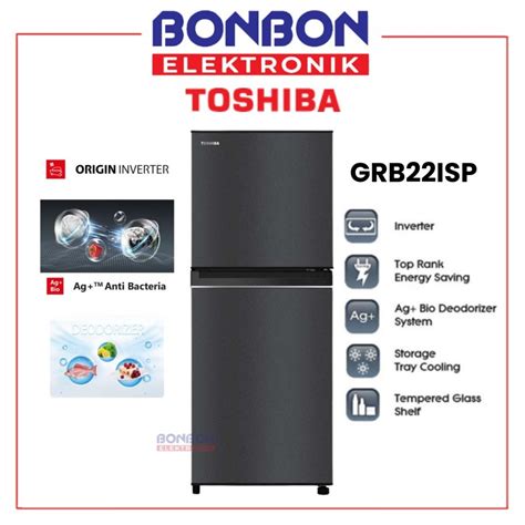 Jual Toshiba Kulkas Pintu Gr B Isp Grb Isp L Anti Bacteria