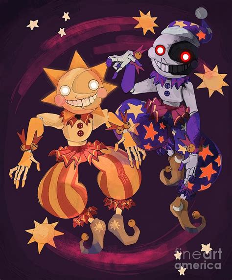 Sun And Moon FNAF Security Breach Painting By Graham Arthur Fine Art