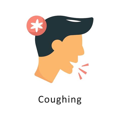 Premium Vector Coughing Vector Flat Icon Design Illustration Symbol