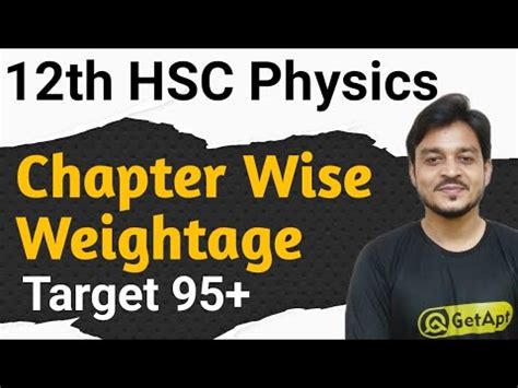 Physics Chapter Wise Weightage Class 12 HSC Board Exam 2024 Physics