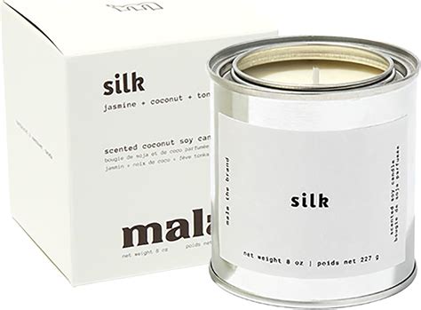 Amazon Mala Silk Scented Candles Tonka Bean Coconut Jasmine