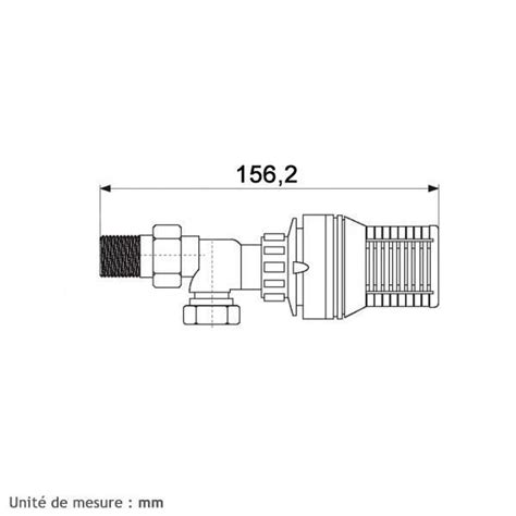 Robinet de radiateur équerre inversé à visser M 3 8