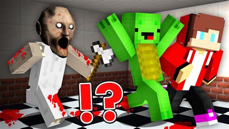 How Jj And Mikey Survive From Scary Granny In Minecraft Maizen