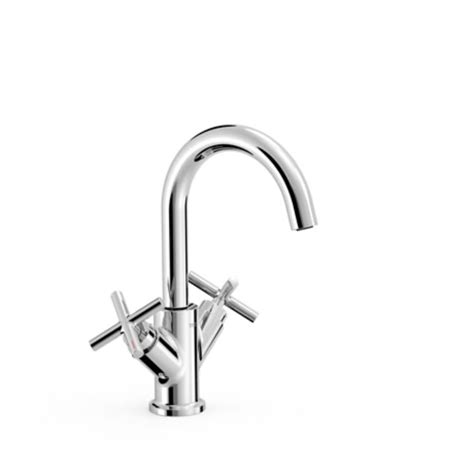 Tres Montblanc Two Handle Washbasin Mixer Tap Chrome Chic Tiles