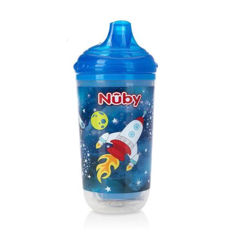 Copo Térmico Pisca Pisca Bico Rígido 300Ml Azul Nûby Submarino