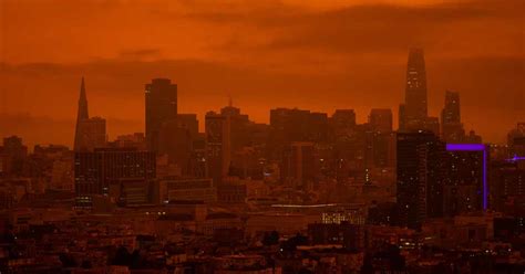 Video San Francisco Skies Turn Orange And Red As Wildfires Rage