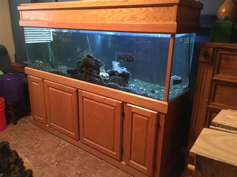 125 GALLON FISH TANK WITH STAND AND CANOPY Available For Pick Up After