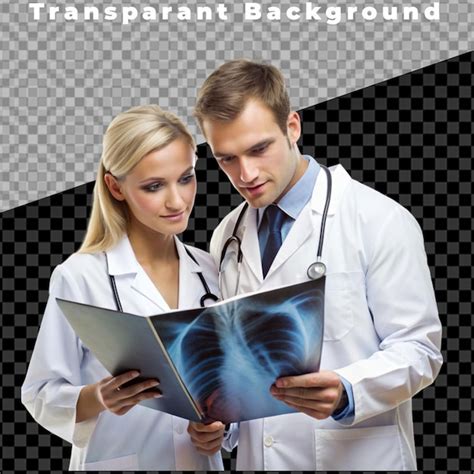 Premium Psd Doctor And Patient Watching Xray