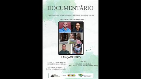 ESCRITORES QUE REGISTRAM VIDAS MÃOS QUE DECLARAM A ALMA DOCUMENTÁRIO