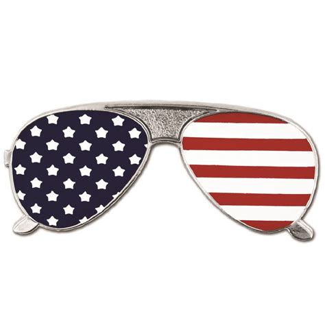 PinMart S American Flag Sunglasses Patriotic Enamel Lapel Pin Walmart