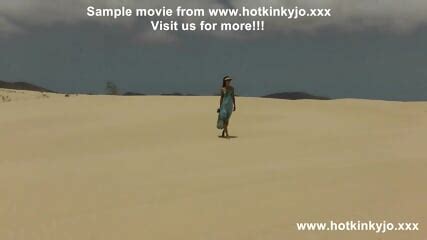 Hotkinkyjo Fuck Her Ass Very Deep With Long Dildo Belly Bulge Prolapse At Sand Dunes