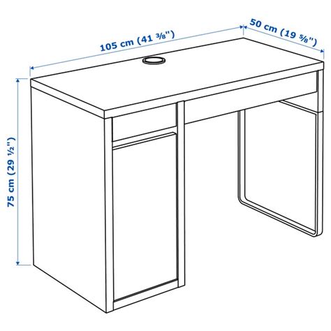 Micke Desk Oak Effect 105x50 Cm Ikea