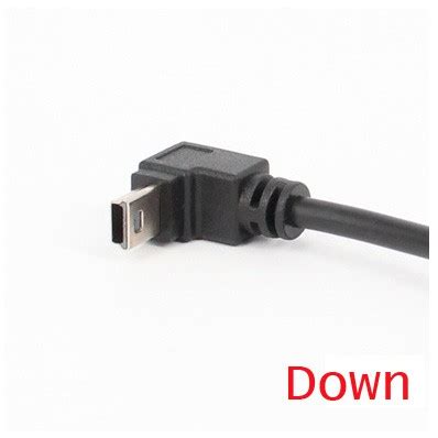 Mini USB B Type 5pin Male Angled 90 Degree To USB 2 0 Male Shopee