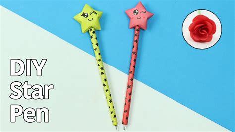 DIY CUTE STAR PEN HOW TO MAKE A STAR PEN CUTE PEN DECORATION IDEAS