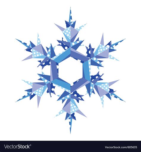 Origami snowflake Royalty Free Vector Image - VectorStock