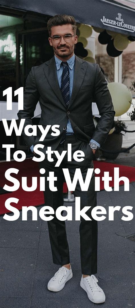 11 Ways To Style Suit With Sneakers Wedding Outfit Men Mens Outfits Suits And Sneakers Dress