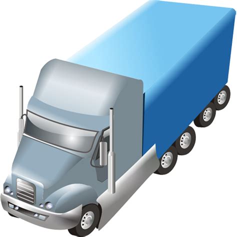 Blue Truck Trailer Icon Png Transparent Background Free Download