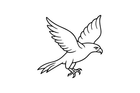 Hawk Silhouette Vector Illustration Premium Ai Generated Vector
